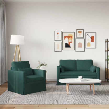 Set di divani 2 pcs Verde Scuro 139 x 78 x 80 cm Tessuto | homemem39
