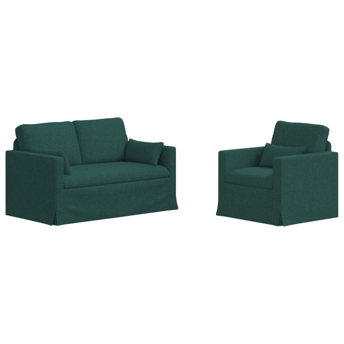 Set di divani 2 pcs Verde Scuro 139 x 78 x 80 cm Tessuto | homemem39