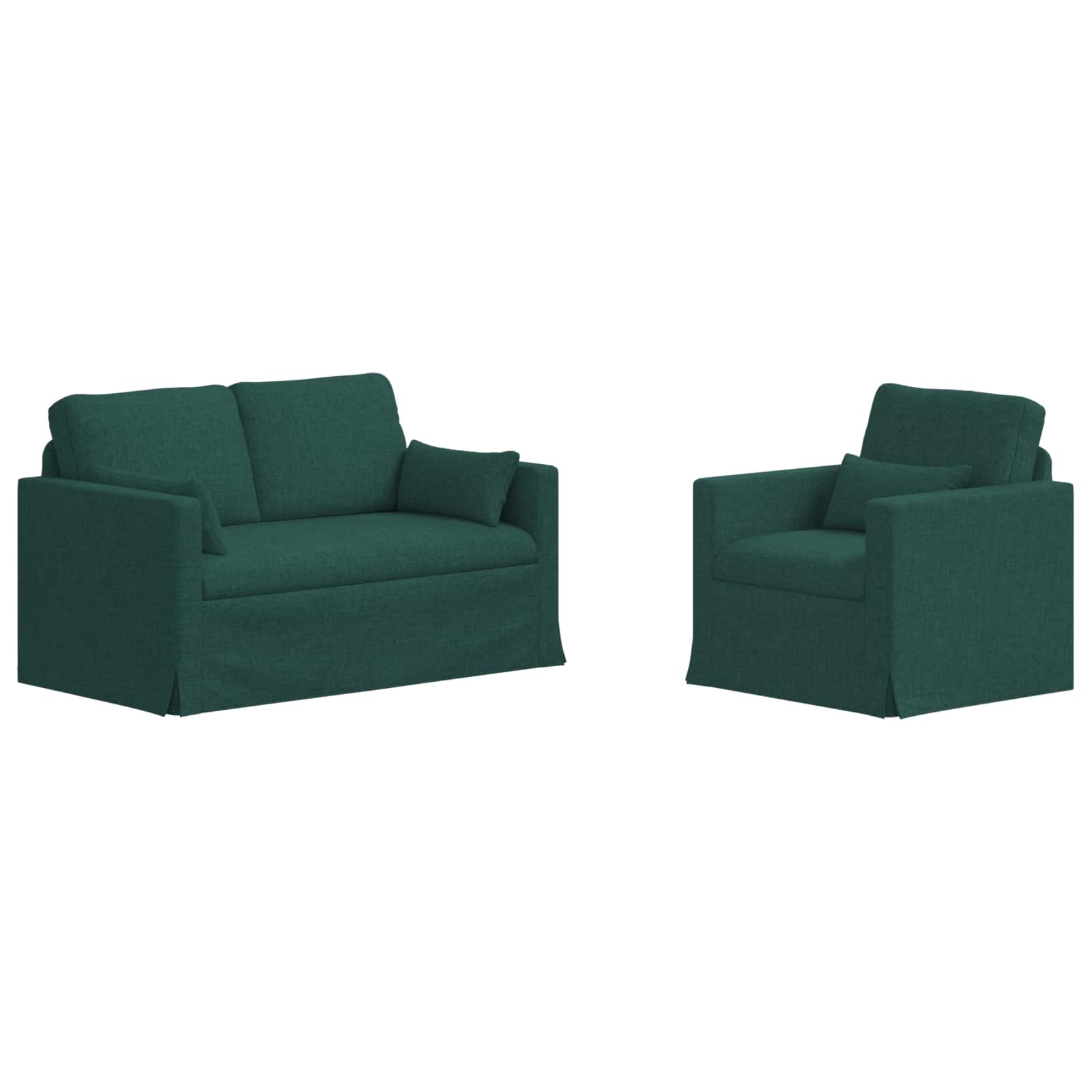 Set di divani 2 pcs Verde Scuro 139 x 78 x 80 cm Tessuto | homemem39
