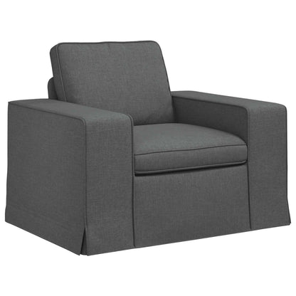 Set di divani 2 pcs Grigio scuro 162 x 80 x 82 cm Tessuto | homemem39