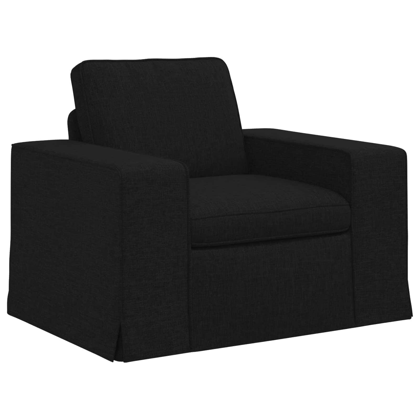Set di divani 2 pcs Nero 162 x 80 x 82 cm Tessuto | homemem39