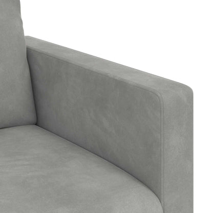 Set di divani 2 pcs Grigio chiaro 138 x 78 x 80 cm Velluto | homemem39