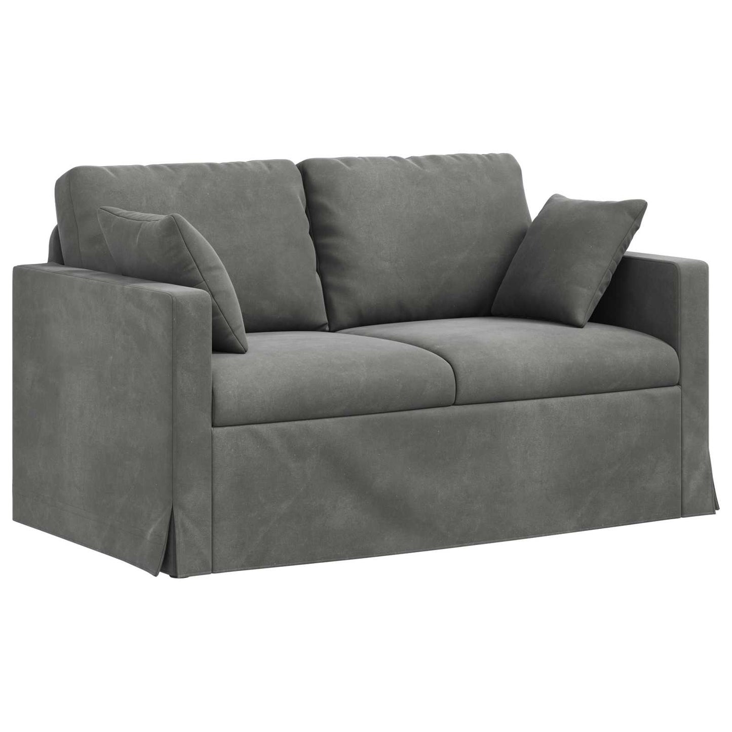 Set di divani 2 pcs Grigio scuro 138 x 78 x 80 cm Velluto | homemem39