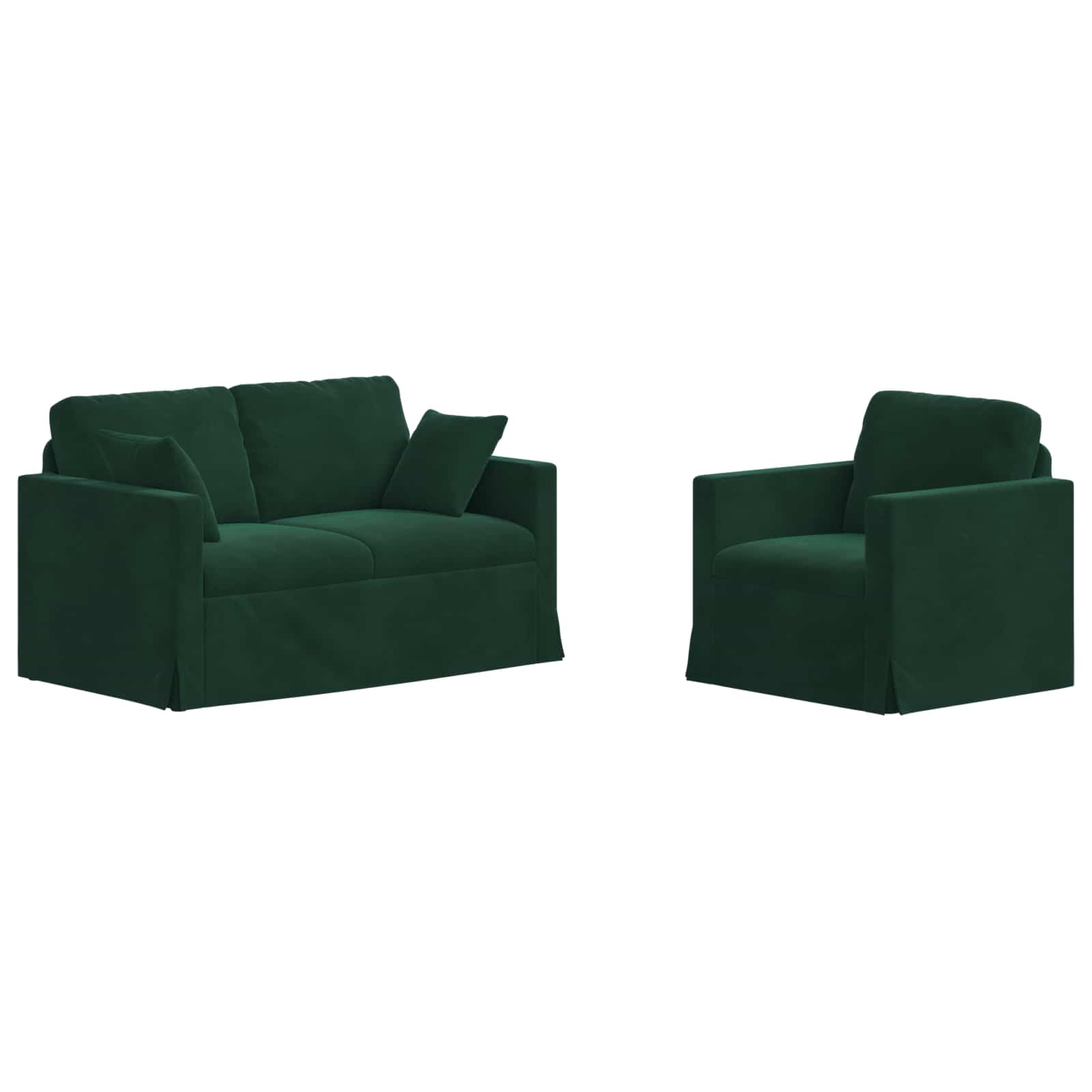 Divano 2 pcs Verde Scuro - homemem39