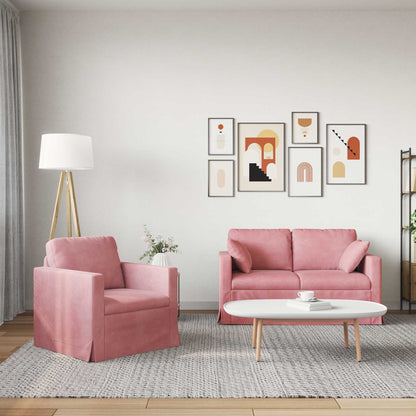 Set di divani 2 pcs Rosa 138 x 78 x 80 cm Velluto