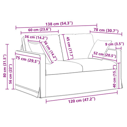 Set di divani 2 pcs Rosso Vino 138 x 78 x 80 cm Velluto | homemem39