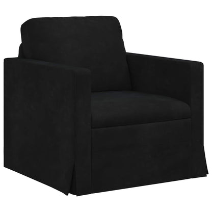 Set di divani 2 pcs Nero 138 x 78 x 80 cm Velluto | homemem39