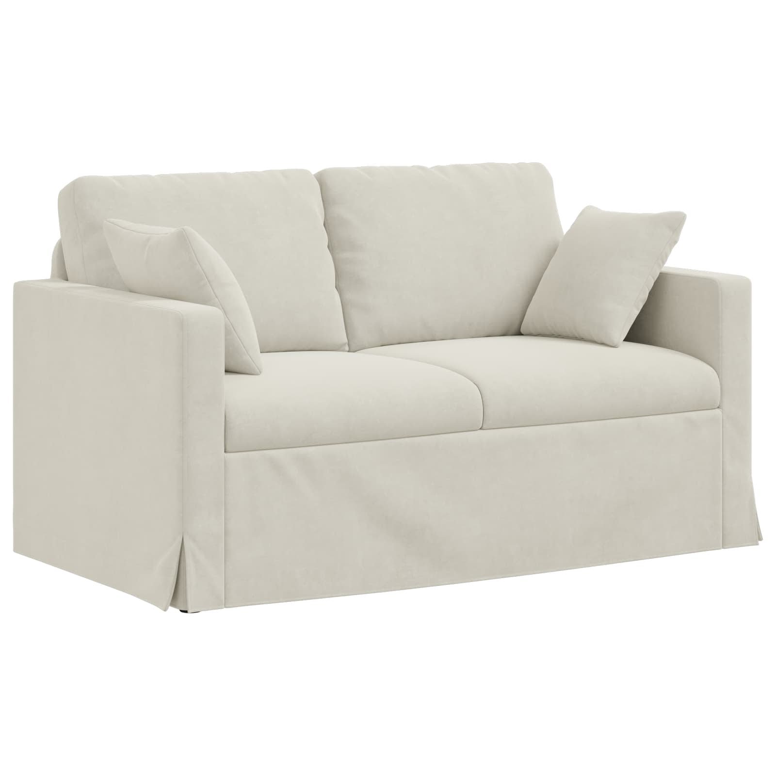 Set di divani 2 pcs Crema 138 x 78 x 80 cm Velluto | homemem39