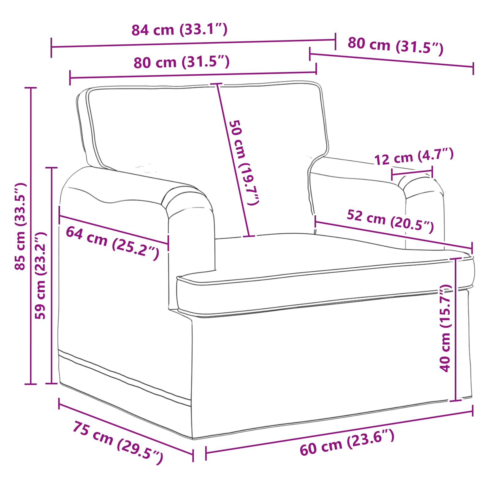 Set di divani 2 pcs Grigio scuro 144 x 80 x 85 cm Tessuto | homemem39