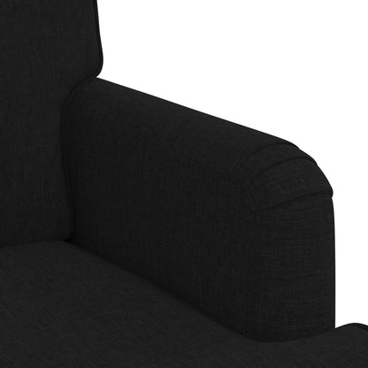 Set di divani 2 pcs Nero 144 x 80 x 85 cm Tessuto | homemem39