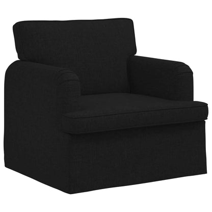 Set di divani 2 pcs Nero 144 x 80 x 85 cm Tessuto | homemem39