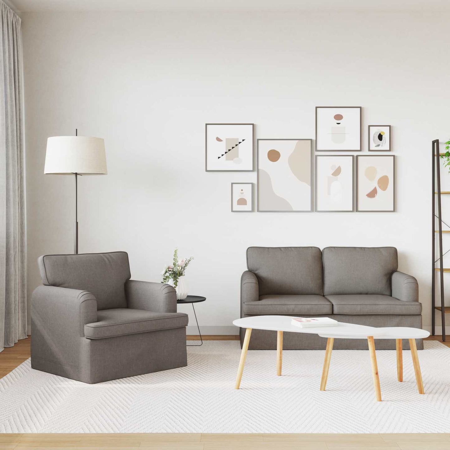 Set di divani 2 pcs Talpa 144 x 80 x 85 cm Tessuto | homemem39