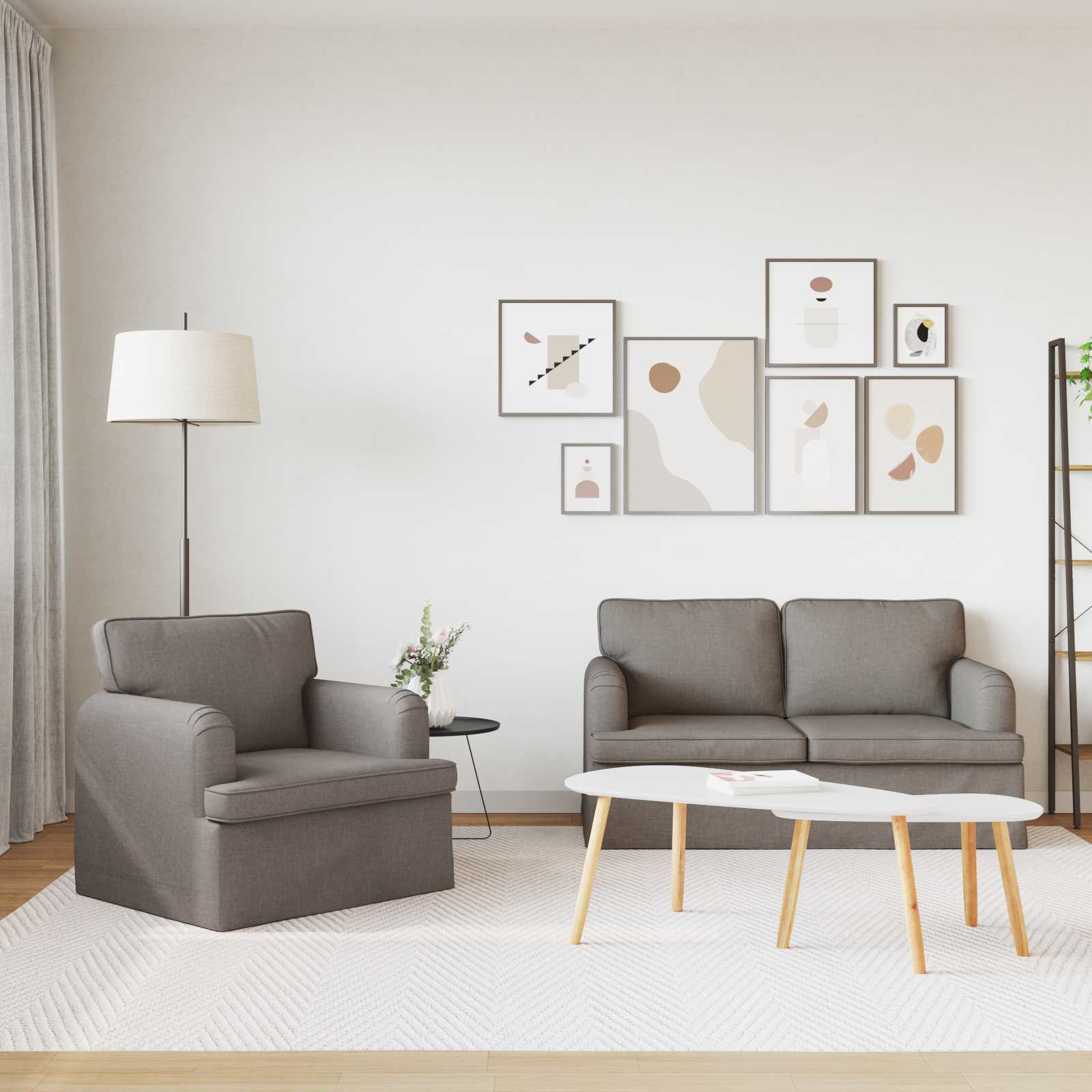 Set di divani 2 pcs Talpa 144 x 80 x 85 cm Tessuto | homemem39