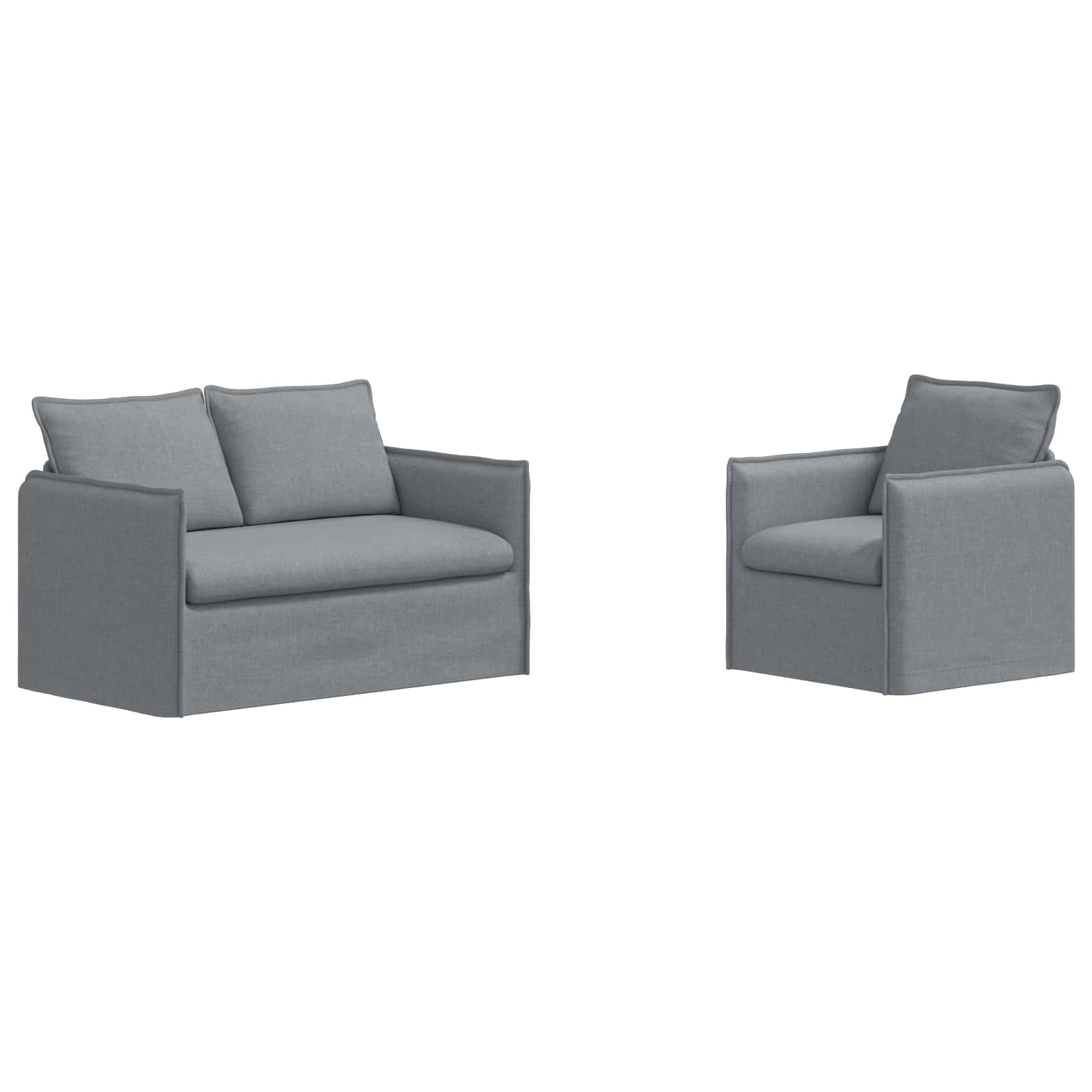 Divano 2 pcs Grigio chiaro - homemem39