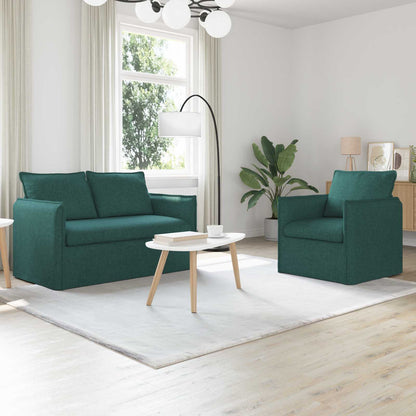 Set di divani 2 pcs Verde Scuro 136 x 82 x 85 cm Tessuto | homemem39