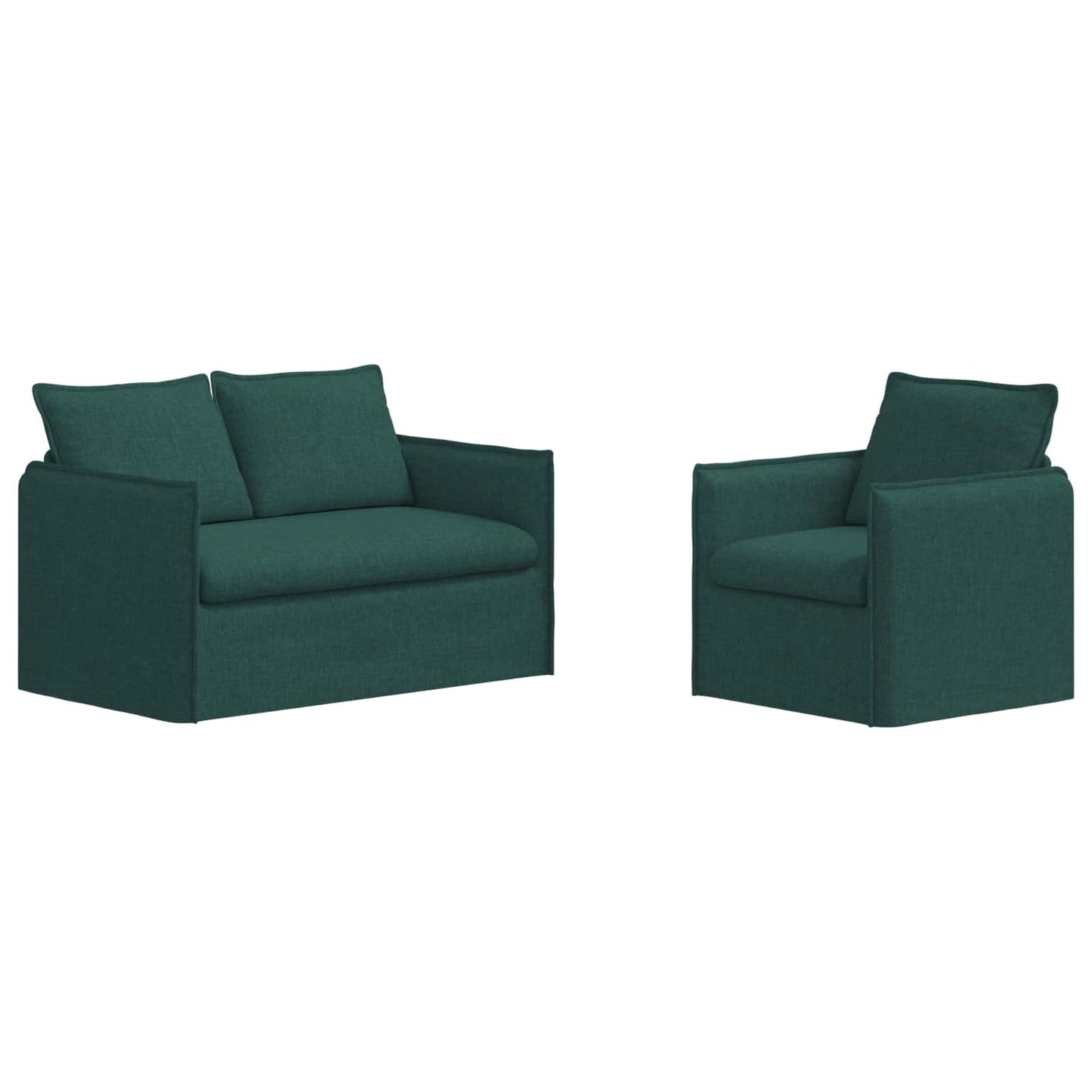 Set di divani 2 pcs Verde Scuro 136 x 82 x 85 cm Tessuto | homemem39