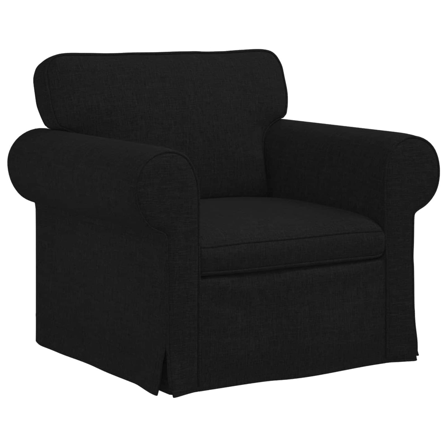 Set di divani 2 pcs Nero 175 x 82 x 80 cm Tessuto | homemem39