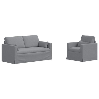 Set di divani 2 pcs Grigio chiaro 158 x 78 x 80 cm Tessuto | homemem39