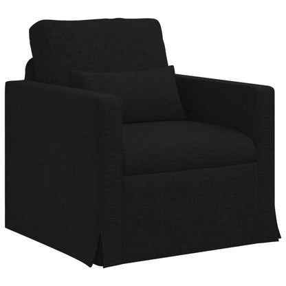 Set di divani 2 pcs Nero 158 x 78 x 80 cm Tessuto | homemem39