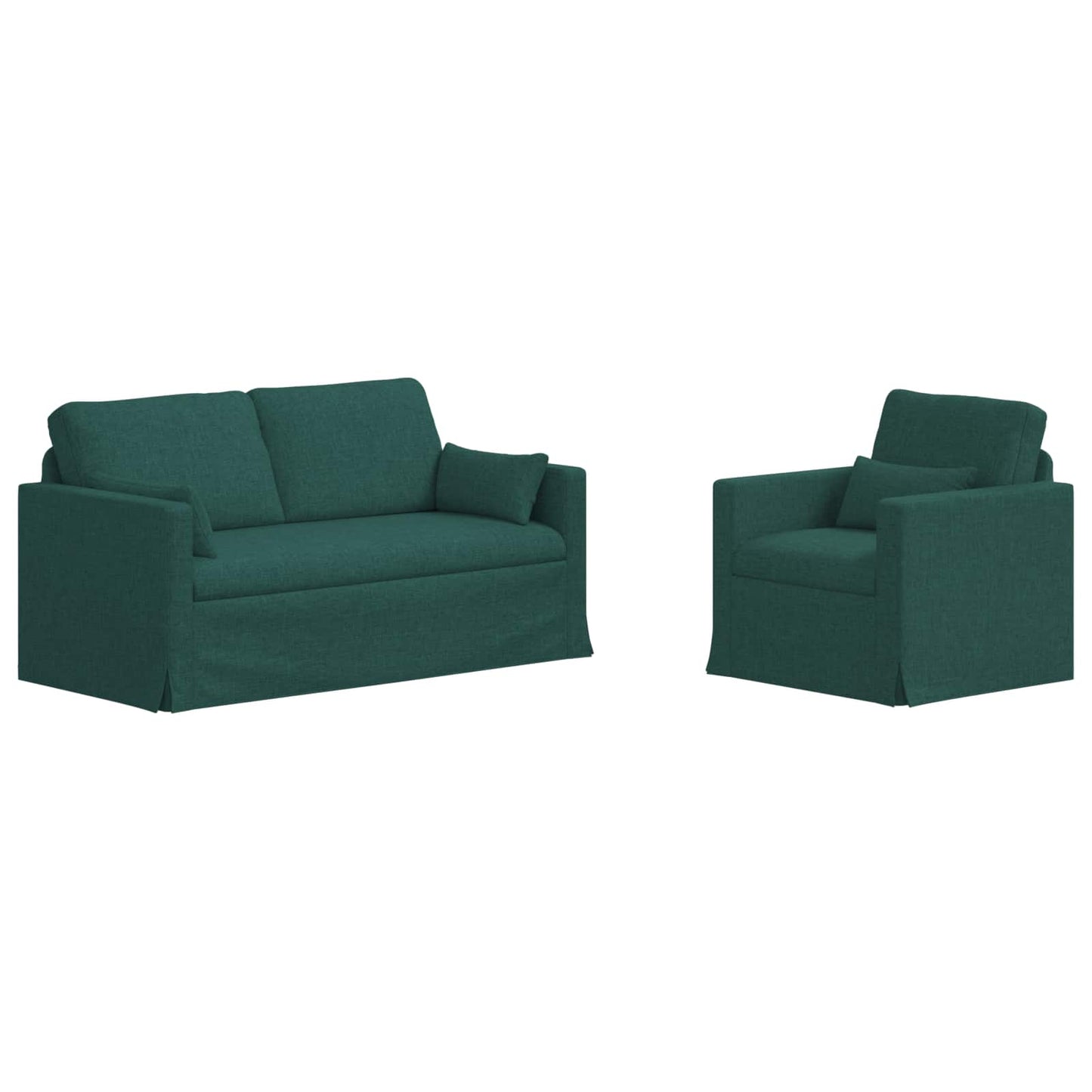 Set di divani 2 pcs Verde Scuro 158 x 78 x 80 cm Tessuto | homemem39