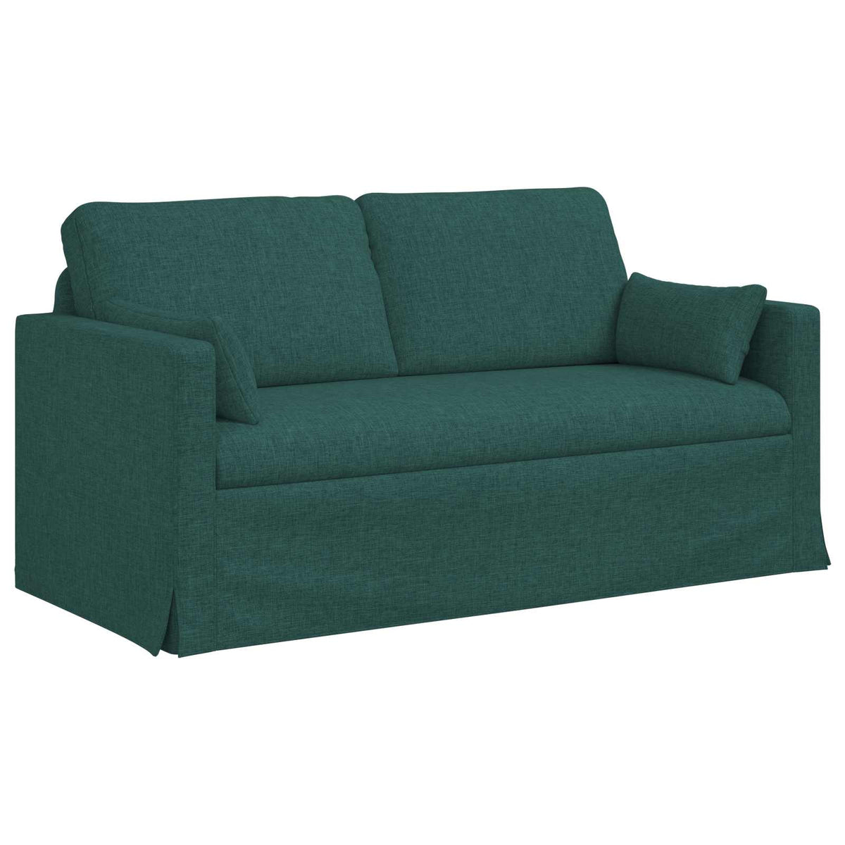 Set di divani 2 pz Verde Scuro Tessuto