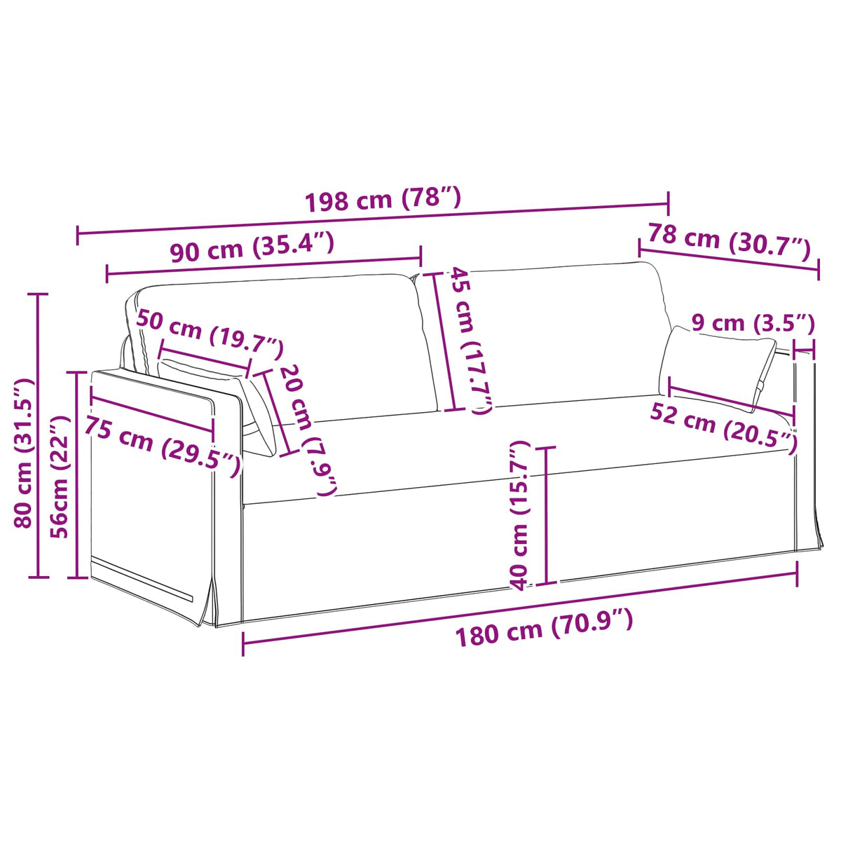 Set di divani 2 pz Talpa Tessuto