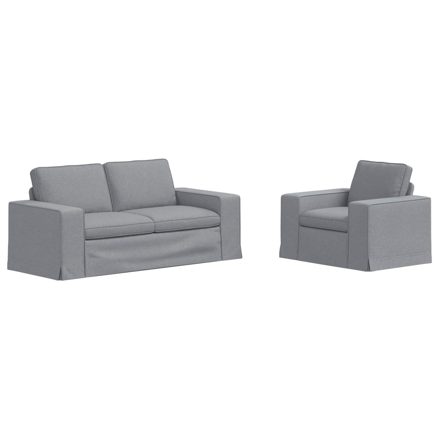 Divano 2 pcs Grigio chiaro