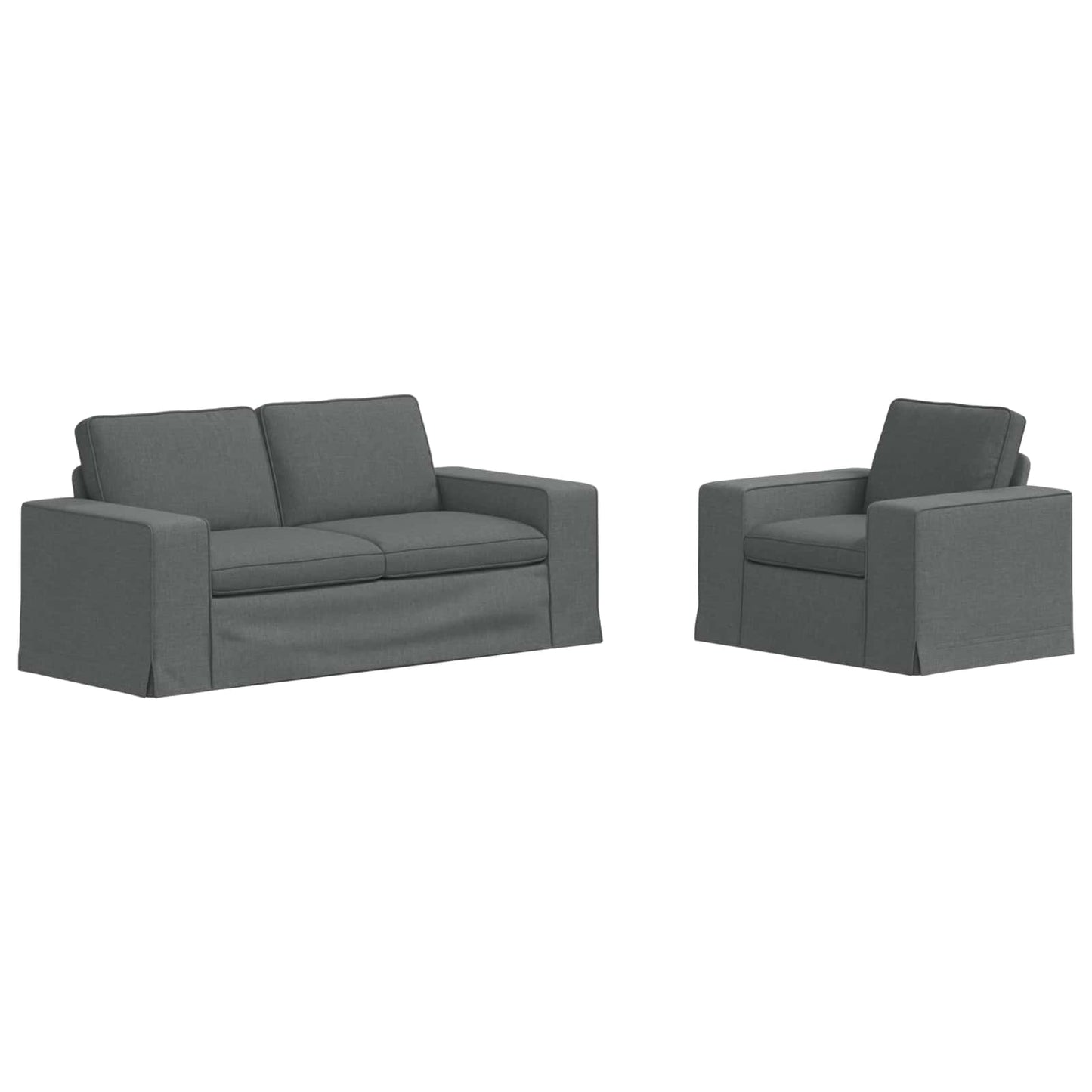 Divano 2 pcs Grigio scuro