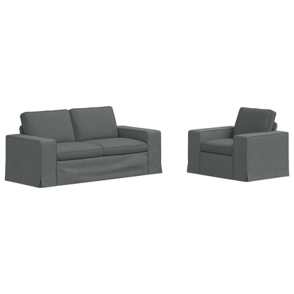 Divano 2 pcs Grigio scuro