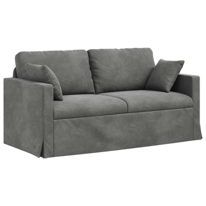 Set di divani 2 pcs Grigio scuro 158 x 78 x 80 cm Velluto | homemem39