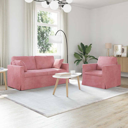 Set di divani 2 pcs Rosa 158 x 78 x 80 cm Velluto