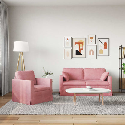 Set di divani 2 pcs Rosa 158 x 78 x 80 cm Velluto | homemem39
