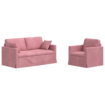 Set di divani 2 pcs Rosa 158 x 78 x 80 cm Velluto | homemem39