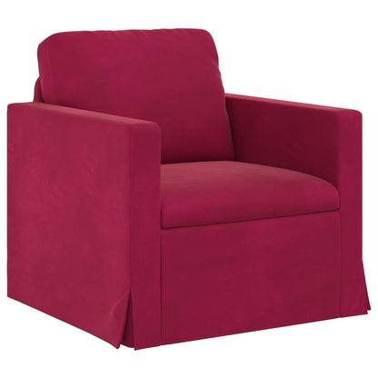 Set di divani 2 pcs Rosso Vino 158 x 78 x 80 cm Velluto | homemem39