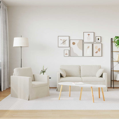 Set di divani 2 pcs Crema 158 x 78 x 80 cm Velluto | homemem39