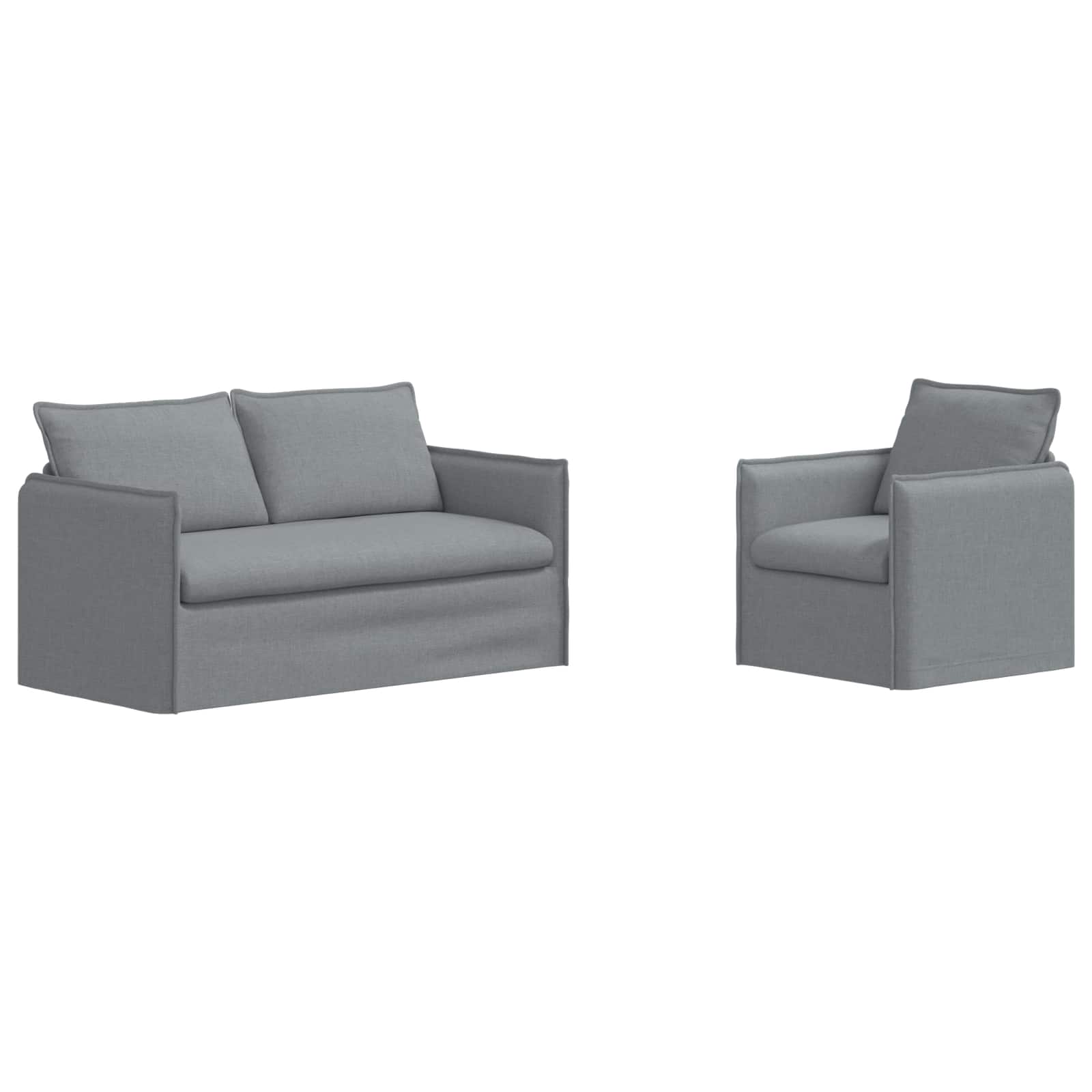 Divano 2 pcs Grigio chiaro - homemem39