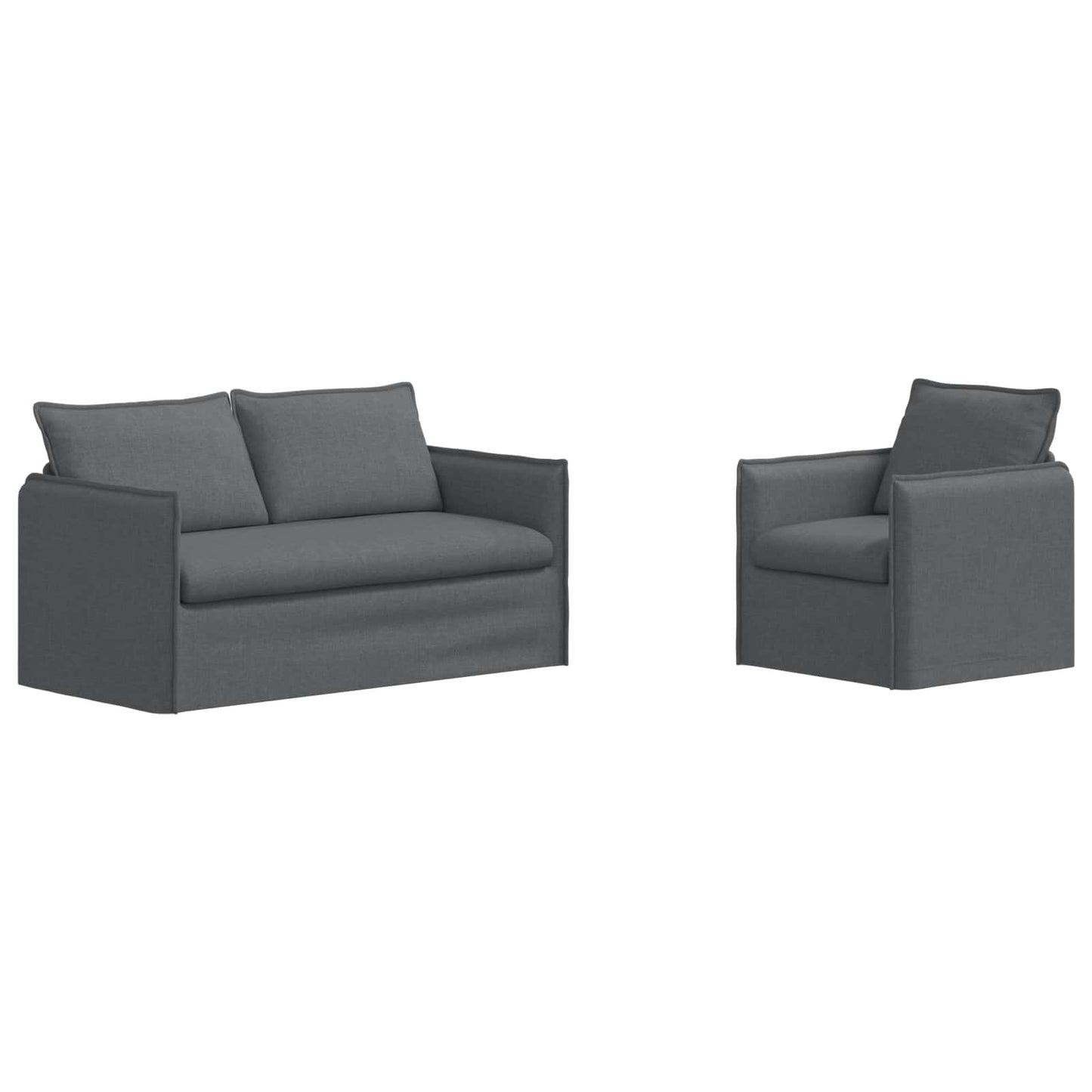 Divano 2 pcs Grigio scuro - homemem39