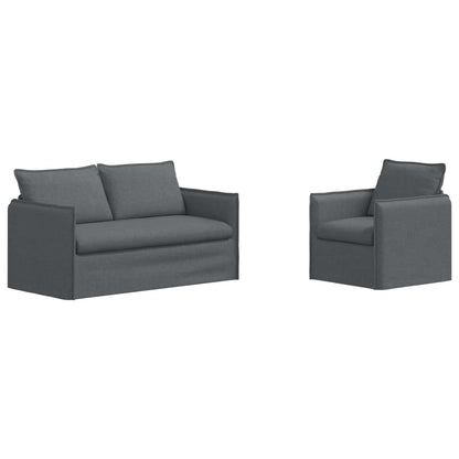 Divano 2 pcs Grigio scuro - homemem39