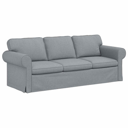 Set di divani 2 pcs Grigio chiaro 215 x 82 x 80 cm Tessuto