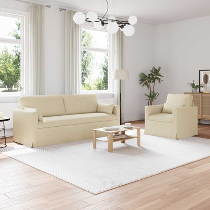 Set di divani 2 pcs Crema 198 x 78 x 80 cm Tessuto