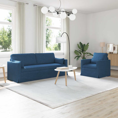 Set di divani 2 pcs Blu 198 x 78 x 80 cm Tessuto