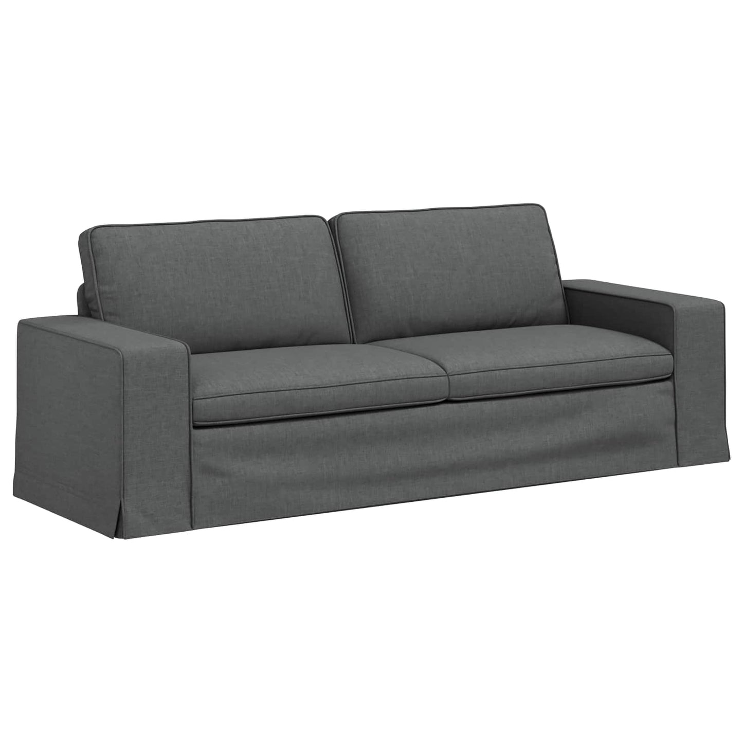 Set di divani 2 pcs Grigio scuro 222 x 80 x 82 cm Tessuto