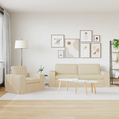 Set di divani 2 pcs Crema 222 x 80 x 82 cm Tessuto