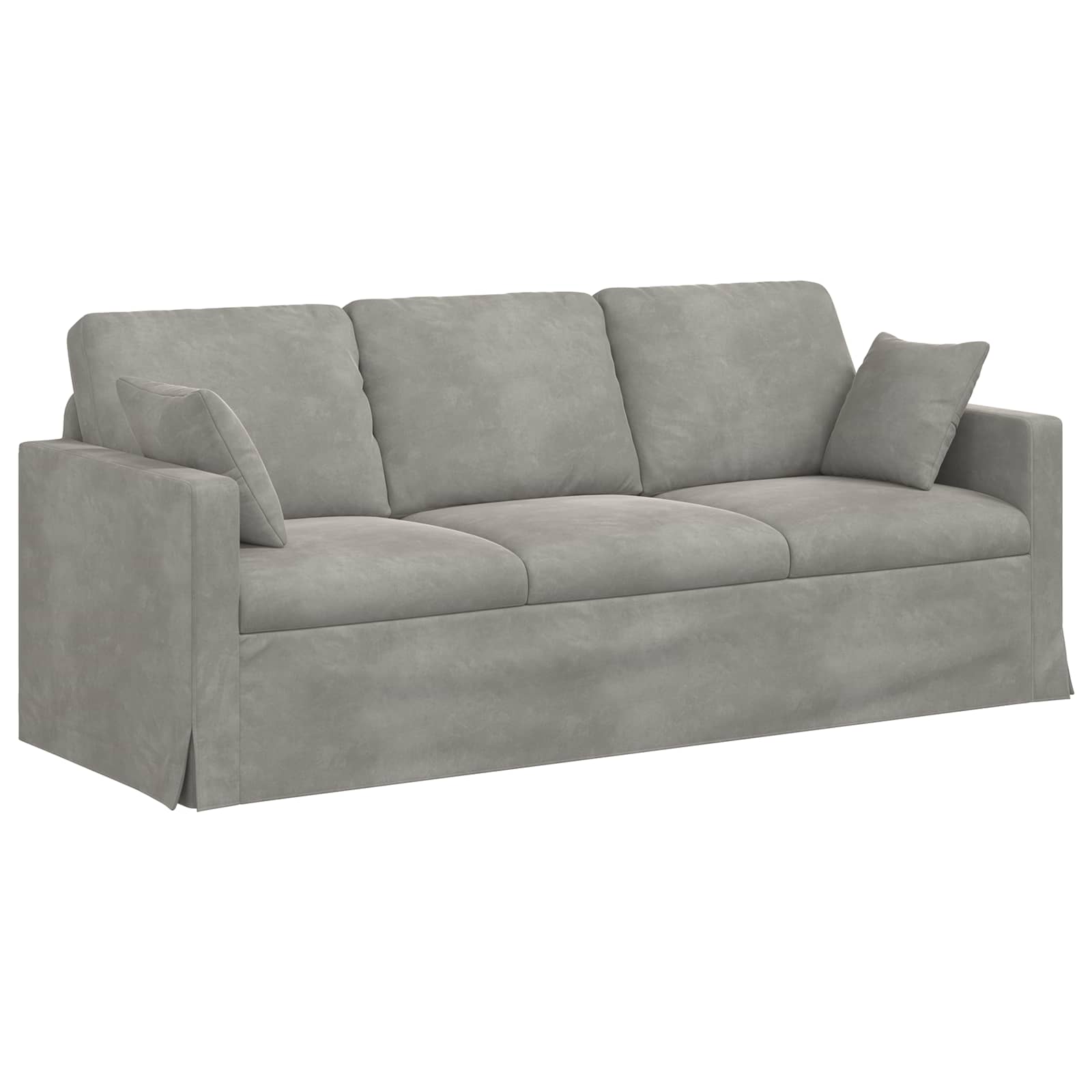 Set di divani 2 pcs Grigio chiaro 198 x 78 x 80 cm Velluto | homemem39