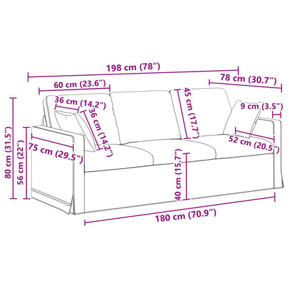 Set di divani 2 pcs Grigio chiaro 198 x 78 x 80 cm Velluto | homemem39