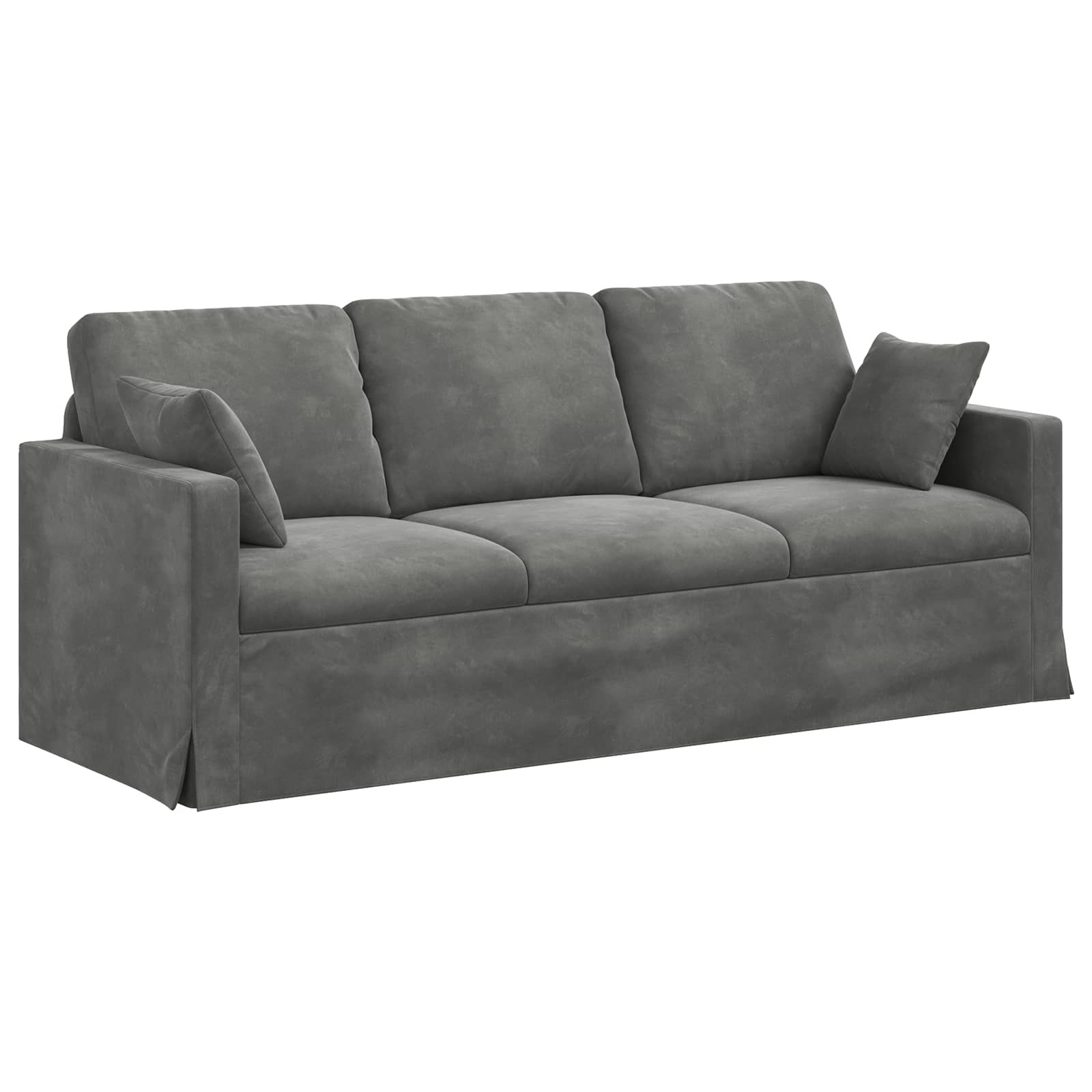 Set di divani 2 pcs Grigio scuro 198 x 78 x 80 cm Velluto | homemem39