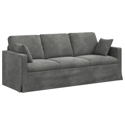 Set di divani 2 pcs Grigio scuro 198 x 78 x 80 cm Velluto | homemem39