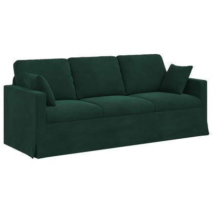 Set di divani 2 pcs Verde Scuro 198 x 78 x 80 cm Velluto | homemem39