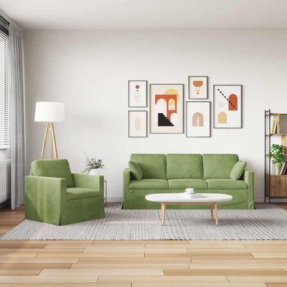 Set di divani 2 pcs Verde chiaro 198 x 78 x 80 cm Velluto | homemem39