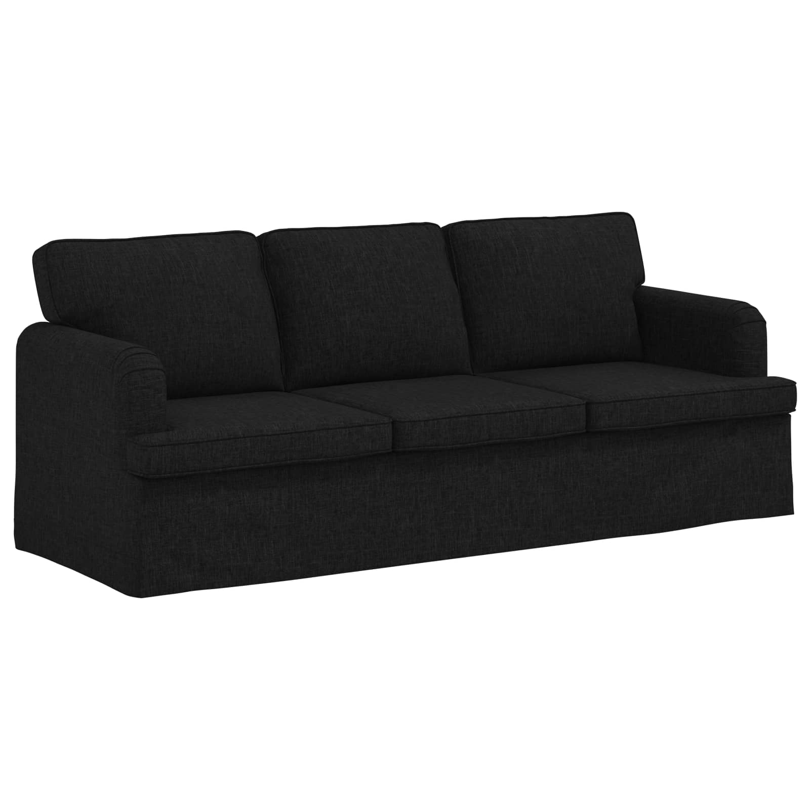 Set di divani 2 pcs Nero 201 x 80 x 85 cm Tessuto | homemem39